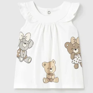 Vestido - Blanco Osos (6 - 9 M)