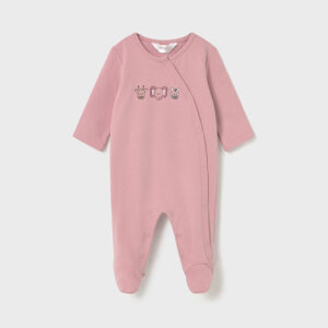 Pijama Enteriza - Rosa Bordado (2 - 4 M)
