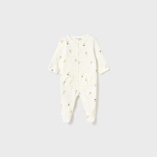 Pijama Enteriza - Blanco Hadas (4 - 6 M)