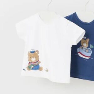 Camiseta – Blanco Oso Marinero (2 - 4 M)