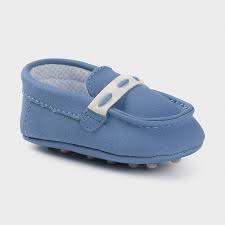 Mocasines – Azul Cielo Cuero (18 M)