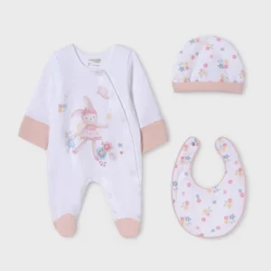 Set Primer Dia X3 - Nude, Blanco Con Flores (1 - 2 M)