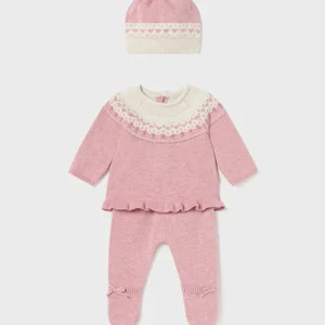 Set Primer Dia X3 En Hilo - Pale Rosa Blanco (1 - 2 M)