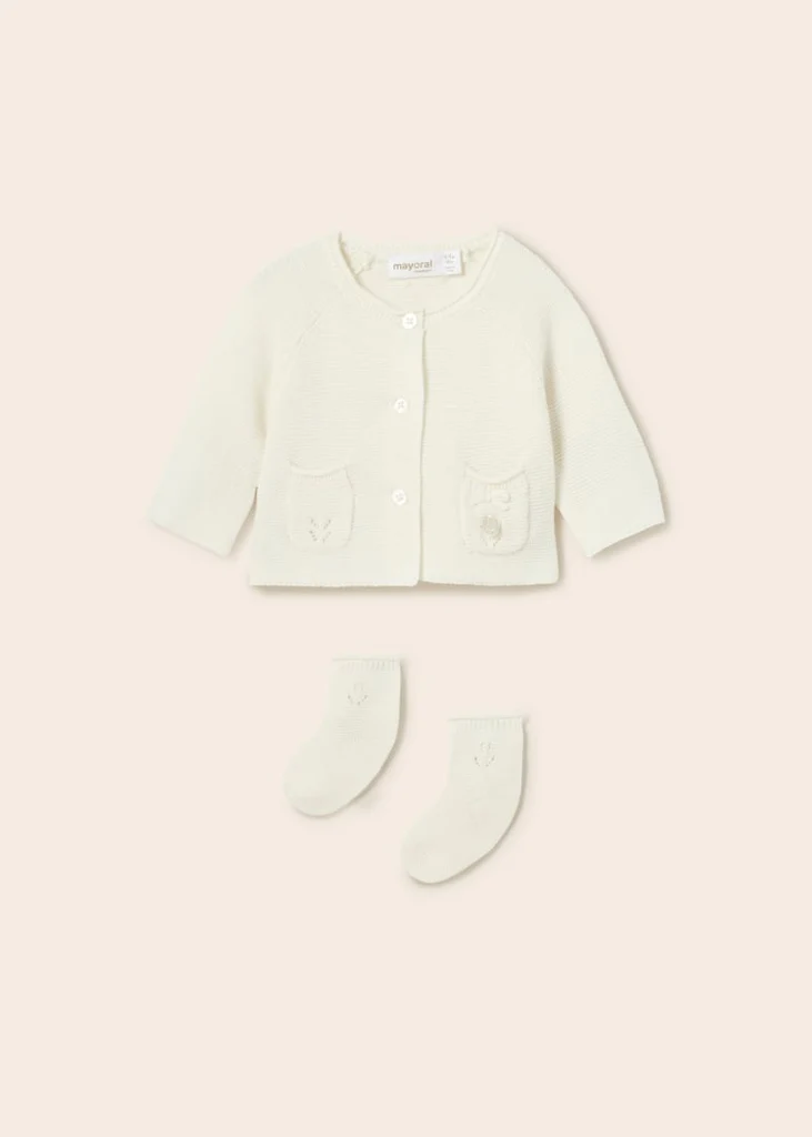 Conjunto X2 En Hilo - Crudo, Crema (2 - 4 M)