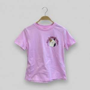 Camiseta Niña - Rosado Con Estampado Gato (5 - 6 A)