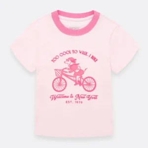 Camiseta Niña - Rosa Con Estampado Perro (5)