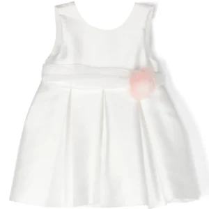 Vestido Niña - Nata/Blanco Flor Rosada (6)