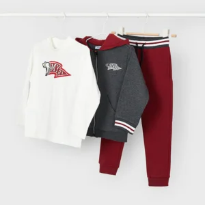 Conjunto Niño X3 - Blanco, Vino, Gris (5)