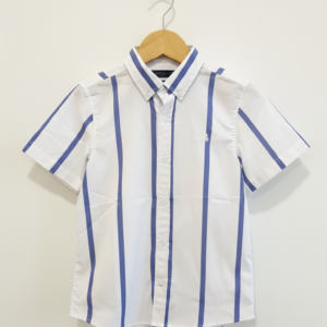 Camisa Niño - Blanca/Rayas Azules