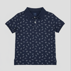 Polo Niño Azul Con Estampado Dinosaurios Geométricos (8)