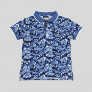 Polo Niño Hojas Azul (6)