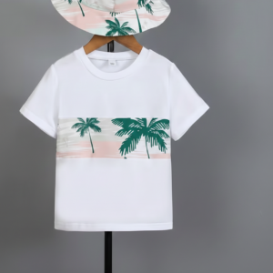 Camiseta Niño - Blanca + Gorro De Palmeras (7)