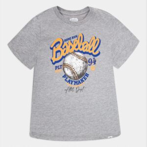 Camiseta Niño - Gris Estampado Baseball (10)