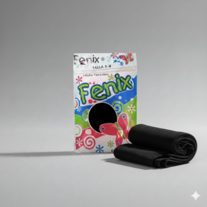 Medias Veladas Negras Fenix Talla 6-8