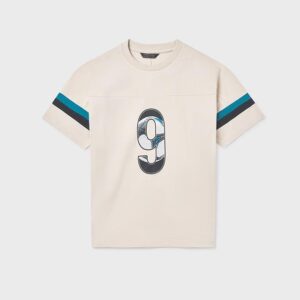 Camiseta M/C Combinada 6032 Talla 14 Color Crema